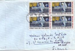 USA N° PA73 X 4 S/L.DE WASHINGTON/9.9.69 POUR LA FRANCE - Storia Postale