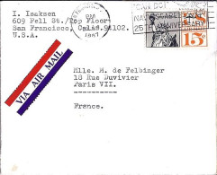 USA N° PA 58 S/L.DE SAN FRANCISCO/2.1.67 POUR LA FRANCE - Cartas & Documentos