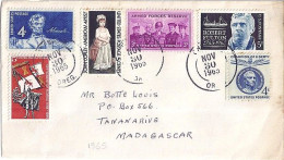 USA N° 790/787/788/659/661/594 S/L.DE OREGON/30.11.65 POUR MADAGASCAR - Covers & Documents