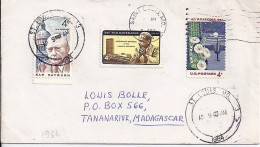 USA N° 736/734/724 S/L.DE ST LOUIS/9.4.64 POUR MADAGASCAR - Storia Postale