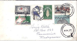 USA N° 753/746/745/757/758/752 S/L.DE KENNETTSQUARE/30.3.64 POUR MADAGASCAR - Lettres & Documents
