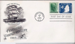 USA N° 740 S/ENTIER POSTAL DE WASHINGTON/6.1.65  - Briefe U. Dokumente