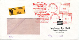 Austria Registered Bank Cover With Meter Cancel Gross Siegharts 9-1-1978 (Sparkasse Der Stadt Gross-Siegharts) - Briefe U. Dokumente