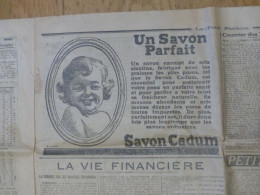 Le Petit Parisien 18 Novembre 1923 Publicités Cadum Urodonal 100 Ans ! TSF - Le Petit Parisien