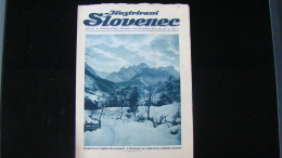 Newspaper Priloga Ilustrirani Slovenec, Pogled Na Triglavsko Pogorje Z Dovjega Po Soncnem Zahodu Pozimi - Idiomas Eslavos