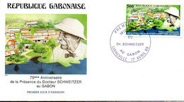 GABON A 286 Fdc Albert Schweitzer, Lèpre, Prix Nobel - Albert Schweitzer