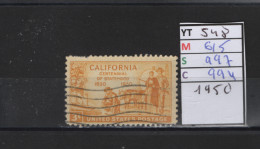 PRIX FIXE Obl 548 YT 615 MIC 997 SCO 994 GIB Premiers Colons Centenaire De L'état Californie 1950 Etats Unis 58A/05 - Gebraucht