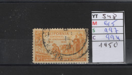 PRIX FIXE Obl 548 YT 615 MIC 997 SCO 994 GIB Premiers Colons Centenaire De L'état Californie 1950 Etats Unis 58A/05 - Oblitérés