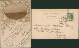Carte Photo - Instantané Pris Dans Le Train Péruwelz - St-Ghislain (1902, Souvenir Du Voyage) - Saint-Ghislain