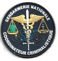 Ecusson PVC GENDARMERIE NATIONALE COORDINATEUR CRIMINALISTIQUE - Police