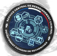 Ecusson PVC GENDARMERIE DEPARTEMENT  FICHIERS DE RECHERCHES SCRC - Police & Gendarmerie