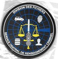 Ecusson PVC GENDARMERIE SCR DIVISION DES FICHIERS - Policia