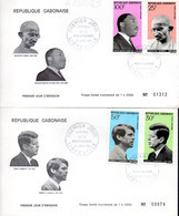 Gabon A 080/83 Fdc Mahatma Gandhi, Martin Luther King, J.F Kennedy, Bob Kennedy, Apôtres De La Paix, India, USA - Mahatma Gandhi