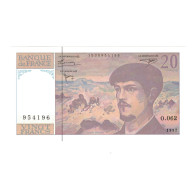 France, 20 Francs, Debussy, 1997, O.062, NEUF, Fayette:66TER.2A62, KM:151i - 20 F 1980-1997 ''Debussy''