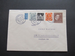 BRD 1952 Helfer Der Menscheit MiF Mit Posthorn Mi.Nr.126 Und 127 Und Bizone Bauten Tagesstempel Hamburg 1 Bt - Cartas & Documentos