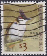 2006 Hong Kong (1997- ° Mi:HK 1397A, Sn:HK 1239, Yt:HK 1311,Red Whiskered Bulbul (Pycnonotus Jocosus),Vogel - Usati