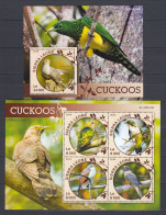 Sierra Leone 2016 - COUCOUS - CUCKOOS - BL + BF - MNH - Cuculi, Turaco