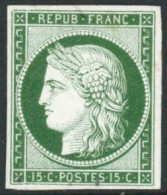 (*) N°2 15c Vert Essai - TB - 1849-1850 Cérès