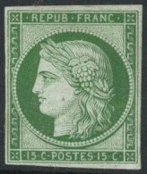 ** N°2e 15c Vert Réimp - TB - 1849-1850 Cérès