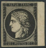 ** N°3 20c Noir S/jaune - TB - 1849-1850 Ceres