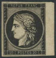 ** N°3 20c Noir S/jaune - TB - 1849-1850 Cérès