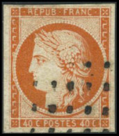 Obl. N°5 40c Orange, Signé Calves - TB - 1849-1850 Ceres