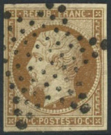 Obl. N°9 10c Bistre, Signé Calves - TB - 1852 Luigi-Napoleone