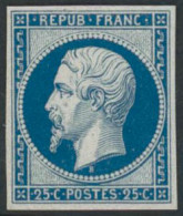 ** N°10c 25c Bleu, Réimp - TB - 1852 Luis-Napoléon