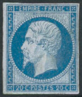 ** N°14Ac 20c Bleu S/azuré, Type I - TB - 1853-1860 Napoléon III