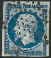 Obl. N°15 25c Bleu, Signé Calves - TB - 1853-1860 Napoleone III