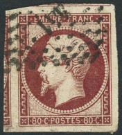 Obl. N°17A 80c Carmin, Marges énormes Pièce De Luxe - TB - 1853-1860 Napoleon III