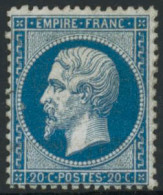 ** N°22 20c Bleu - TB - 1862 Napoleone III