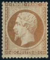 ** N°23 40c Orange, Signé JF Brun - TB - 1862 Napoléon III