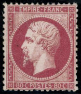 ** N°24 80c Rose, Signé JF Brun - TB - 1862 Napoleone III