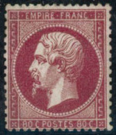 ** N°24 80c Rose - TB - 1862 Napoléon III.