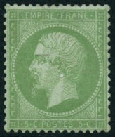 ** N°35 5c Vert Pâle S/bleu - TB - 1863-1870 Napoleone III Con Gli Allori