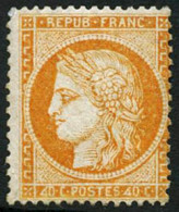 ** N°38d 40c Orange, Variété 4 Retouché - TB - 1870 Belagerung Von Paris