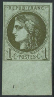 ** N°39C 1c Olive R3 - TB - 1870 Emission De Bordeaux