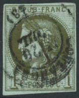 Obl. N°39Ca 1c Olive Clair, R3 - TB - 1870 Emission De Bordeaux