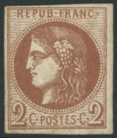 ** N°40B 2c Brun-rouge R2 - TB - 1870 Emission De Bordeaux