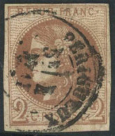 Obl. N°40Bg 2c Chocolat R2 - TB - 1870 Ausgabe Bordeaux