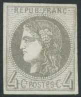 ** N°41B 4c Gris R2 - TB - 1870 Emisión De Bordeaux