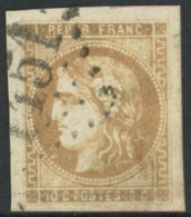 Obl. N°43B 10c Bistre-jaune R2, Pièce De Luxe - TB - 1870 Ausgabe Bordeaux