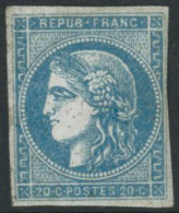 */obl. N°45C 20c Bleu Type II R3 - TB - 1870 Bordeaux Printing