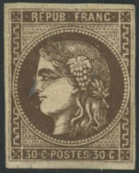 ** N°47 30c Brun, Signé Calves Et Brun - TB - 1870 Emisión De Bordeaux