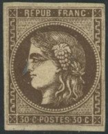** N°47 30c Brun, Signé Calves Et Brun - TB - 1870 Bordeaux Printing