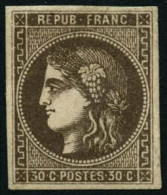 ** N°47 30c Brun - TB - 1870 Bordeaux Printing