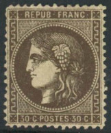 * N°47 30c Brun, Dentelé Bon Centrage - TB - 1870 Ausgabe Bordeaux