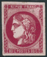 ** N°49 80c Rose - TB - 1870 Bordeaux Printing