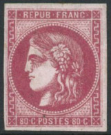 ** N°49 80c Rose - TB - 1870 Ausgabe Bordeaux